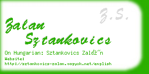 zalan sztankovics business card